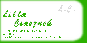 lilla csasznek business card